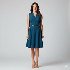 Dkny Blue Dress with Belt